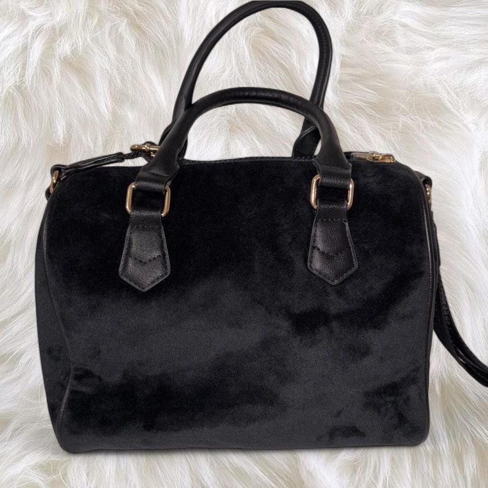 NWT Juicy Couture Black Satchel with Pink Embellishments - Picture 2 of 4